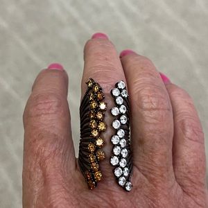 Vintage Peach Rhinestone Ring